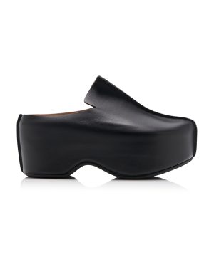 JW Anderson - Leather Platform Clogs - Black - IT 37 - Moda Operandi