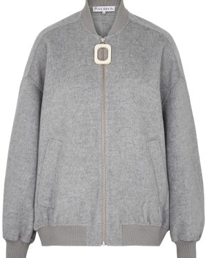 JW Anderson Oversized Wool Bomber Jacket - Grey - XS (UK6 /xs)