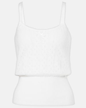 JW Anderson Pointelle cotton and cashmere camisole