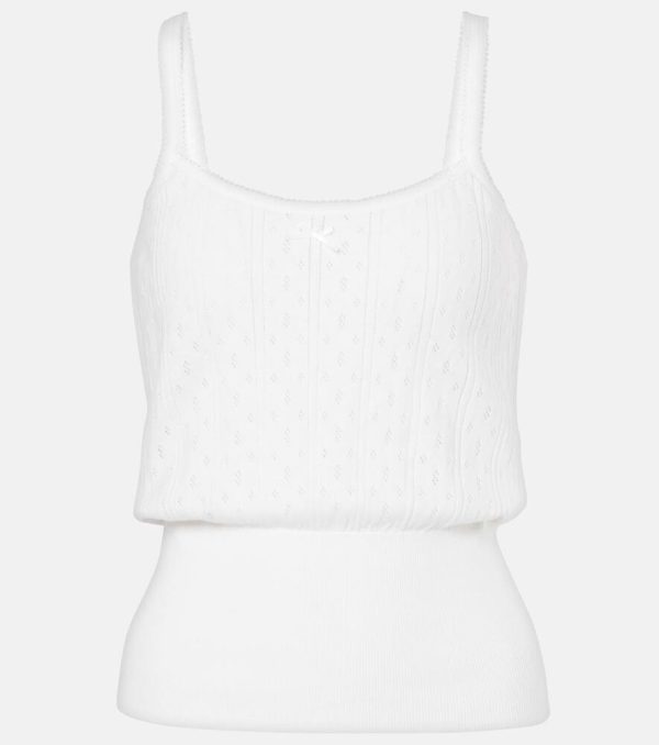 JW Anderson Pointelle cotton and cashmere camisole