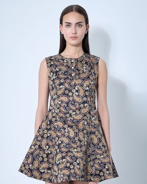 JW Anderson Printed Tea Dress - Woman Dresses Brown Uk - 08