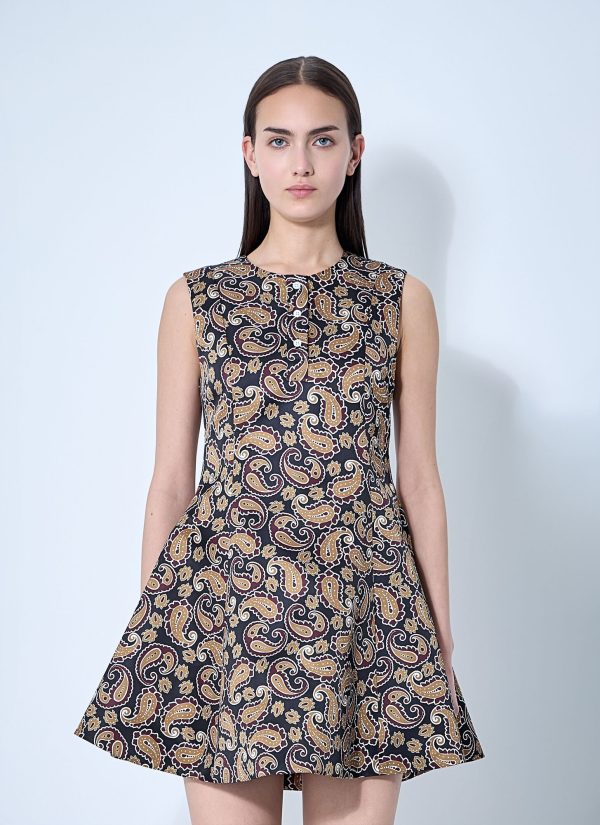 JW Anderson Printed Tea Dress - Woman Dresses Brown Uk - 08