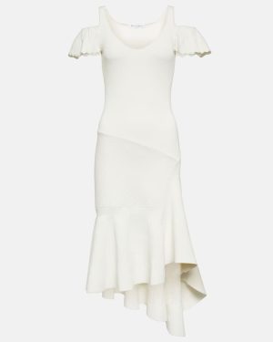 JW Anderson Ruffled off-shoulder midi dress