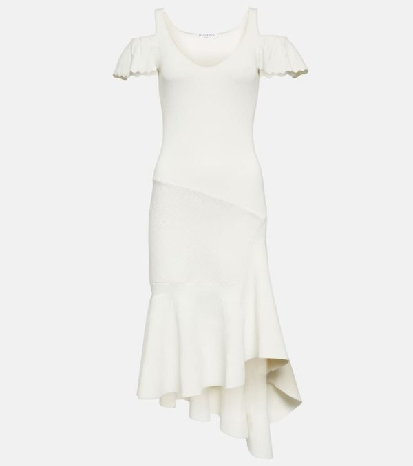 JW Anderson Ruffled off-shoulder midi dress