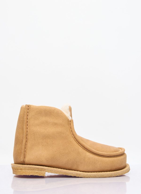 JW Anderson Suede Padded Ankle Boots - Woman Boots Beige Eu - 40