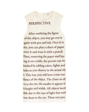 JW Anderson Text-print Satin Mini Shift Dress - Ivory - 10 (UK10 / S)