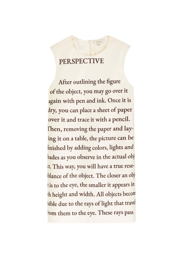 JW Anderson Text-print Satin Mini Shift Dress - Ivory - 10 (UK10 / S)