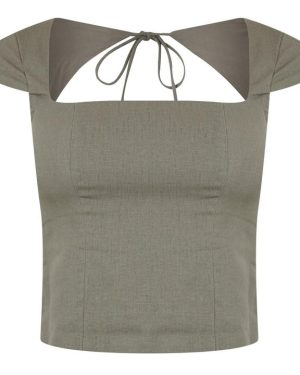 Jack Wills Cap Sleeve Blouse - Green