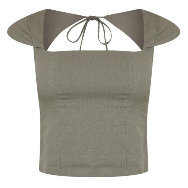 Jack Wills Cap Sleeve Blouse - Green