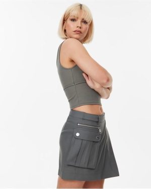 Jack Wills Cargo Wrap Skirt - Grey