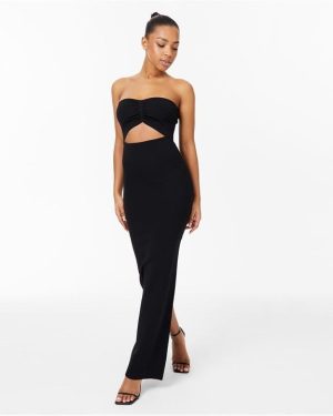 Jack Wills Knitted Bandeau Dress - Black