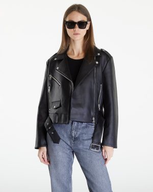 Jacket Calvin Klein Jeans Classic Faux Leather Black L