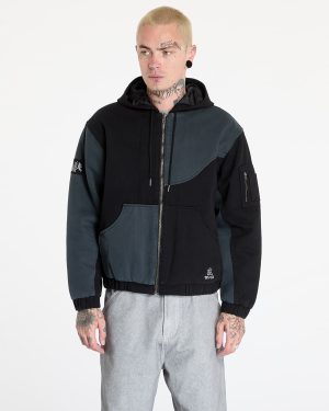 Jacket DIME Panel Denim Hooded Bomber UNISEX Charcoal L