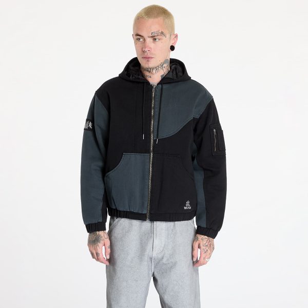 Jacket DIME Panel Denim Hooded Bomber UNISEX Charcoal L