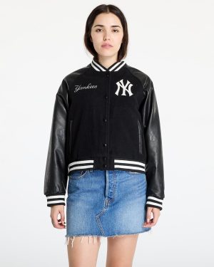 Jacket New Era MLB Womens Varsity New York Yankees Black/ Off White L