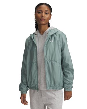 Jacket Under Armour Rival Sport Windbreak Jacket Silica Green/ White XS