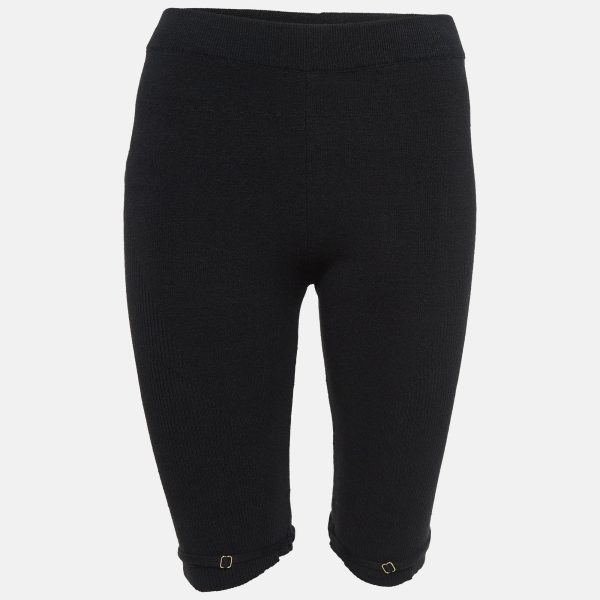 Jacquemus Black Rib Knit Sierra Biker Shorts L