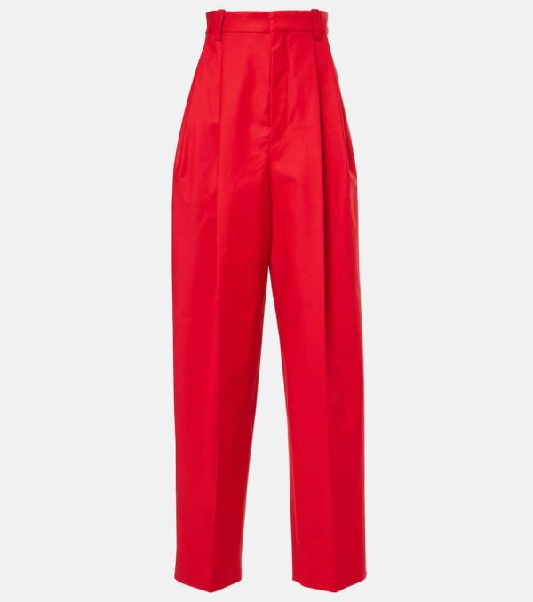 Jacquemus Curzio high-rise cotton-blend wide-leg pants