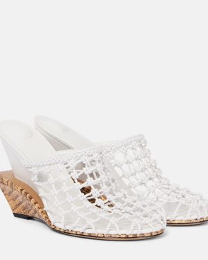 Jacquemus Double 110 woven leather wedge mules