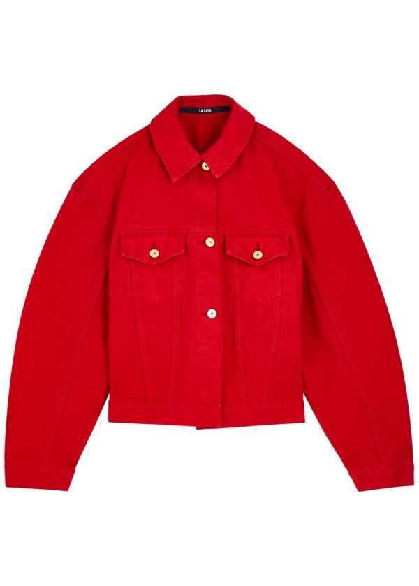 Jacquemus La Veste De-nmes Denim Jacket - Red - 36 (UK8 / S)