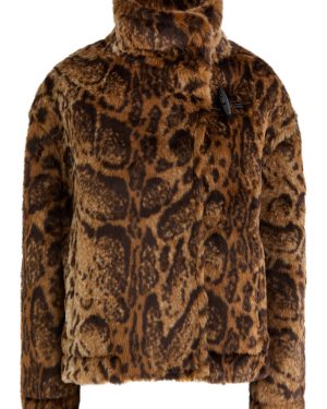 Jacquemus Le Blouson Fernando Leopard-print Faux fur Coat - Multi Animal - 34 (UK6 /xs)