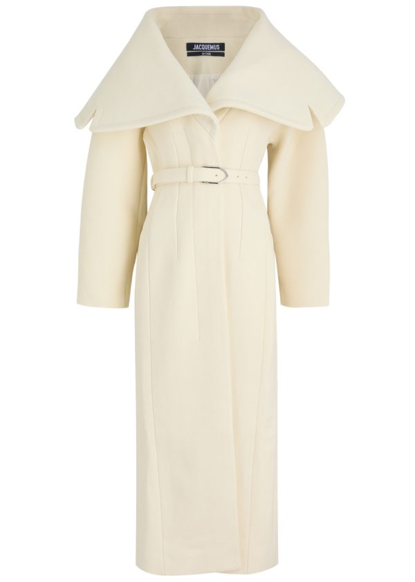 Jacquemus Le Manteau Caruso Wool Coat - Off White - 38 (UK10 / S)