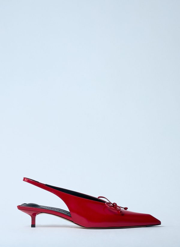 Jacquemus Les Slingbacks Cubisto B Kitten Heels - Woman Sandals Red Eu - 36