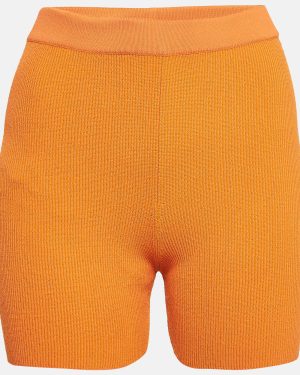 Jacquemus Orange Rib Knit Le Short Arancia Biker Shorts S