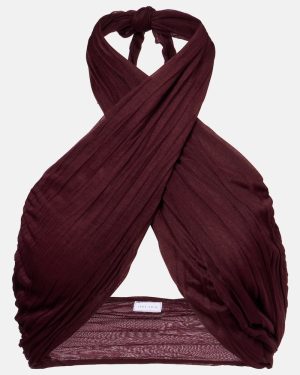 Jade Swim Aylin halterneck wrap top