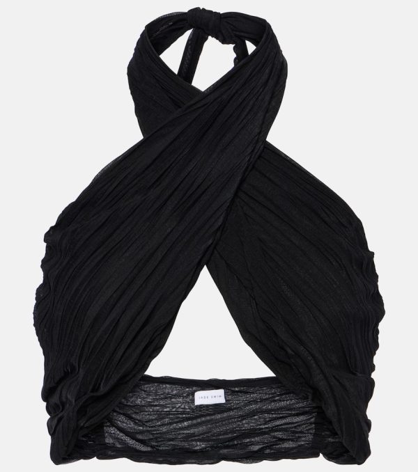 Jade Swim Aylin halterneck wrap top
