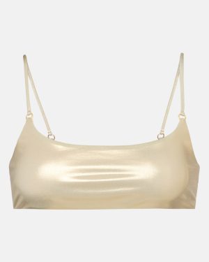 Jade Swim Hinge metallic bikini top