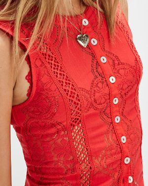 Jae Knit Top at Free People in Poppy Red, Size: XS