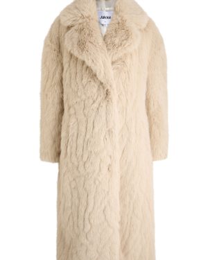 Jakke Katie Faux fur Coat - Light Beige - M (UK12 / M)