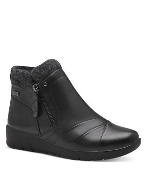 Jana Boczip Wide Tex Black Womens Ankle Boots 26461-41-001 in a Plain Man-made in Size 40