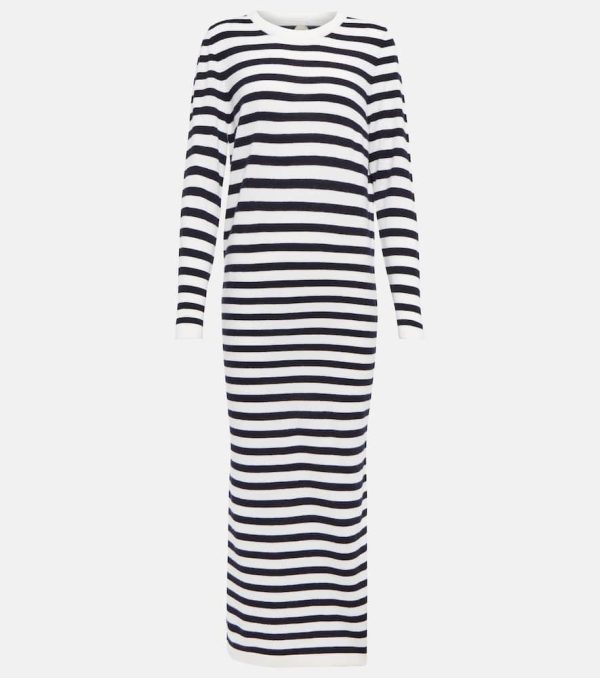 Jardin des Orangers Striped wool and cashmere maxi dress
