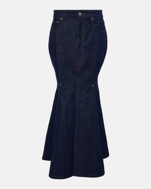 Jean Paul Gaultier High-rise cotton maxi skirt