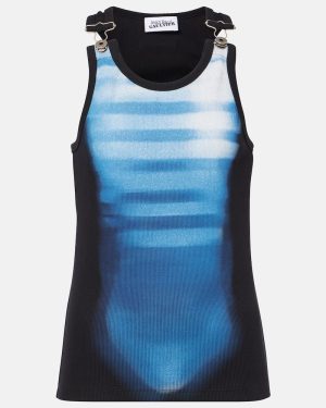 Jean Paul Gaultier Le Male printed cotton-blend jersey tank top