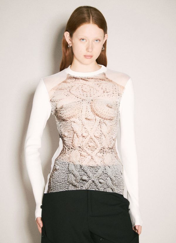 Jean Paul Gaultier Madonna Knit Top - Woman Tops White S