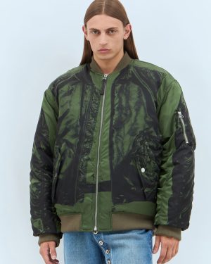 Jean Paul Gaultier Trompe L'oeil Bomber Jacket - Jackets Green S