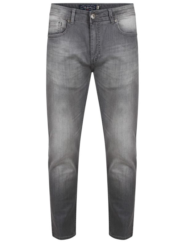 Jeans Elba Slim Fit Denim Jeans in Grey Stone Wash / W28/L30 - Tokyo Laundry