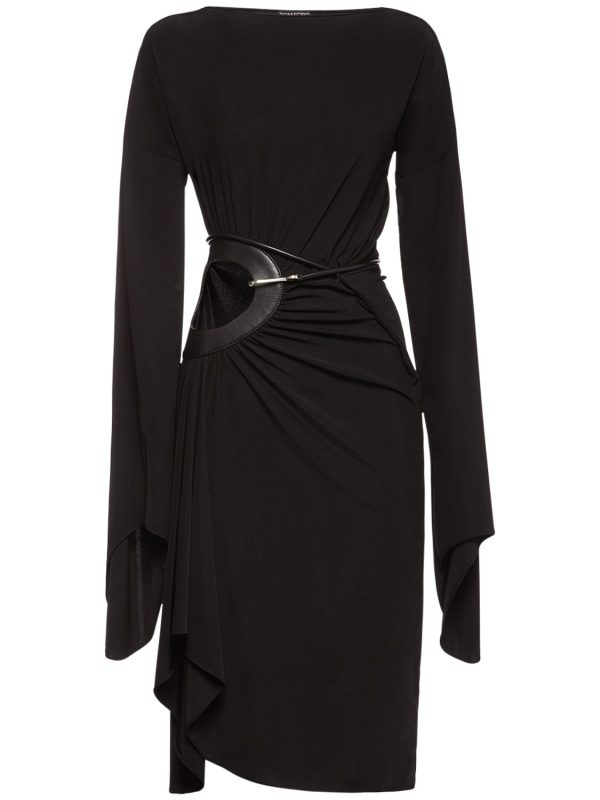 Jersey Wrap Midi Dress