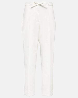 Jil Sander Cropped cotton straight pants