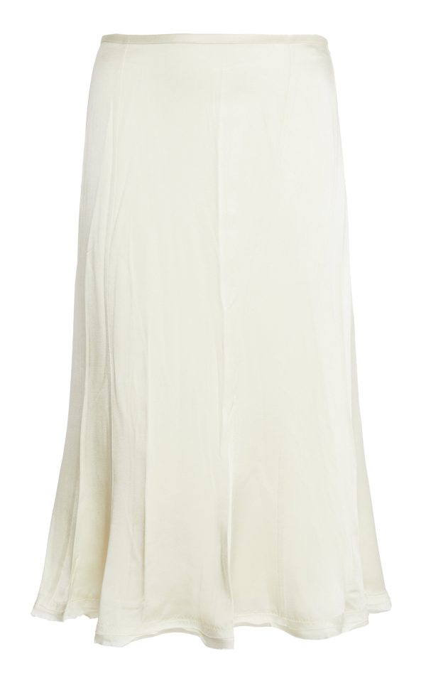 Jil Sander - Wool-Blend Midi Skirt - White - EU 32 - Moda Operandi