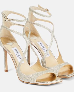 Jimmy Choo Azia 95 glitter-embellished sandals