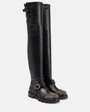 Jimmy Choo Biker II leather over-the-knee boots
