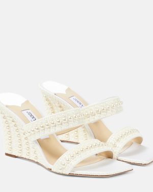 Jimmy Choo Bridal Sacoria 85 embellished wedge mules