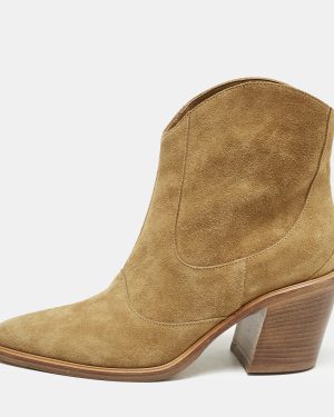 Jimmy Choo Brown Suede Pointed Toe Ankle Length Boots Size 36