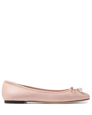 Jimmy Choo Elme Flat Leather Ballet Flats