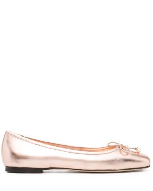 Jimmy Choo Elme Flat Metallic Leather Ballet Flats