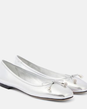 Jimmy Choo Elme metallic leather ballet flats